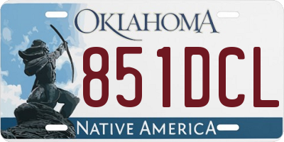 OK license plate 851DCL
