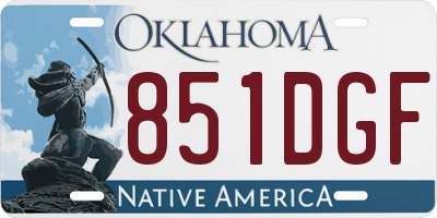 OK license plate 851DGF