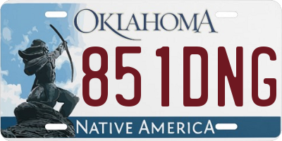 OK license plate 851DNG