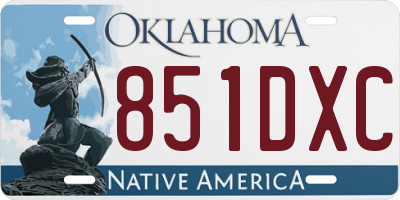 OK license plate 851DXC