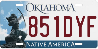 OK license plate 851DYF