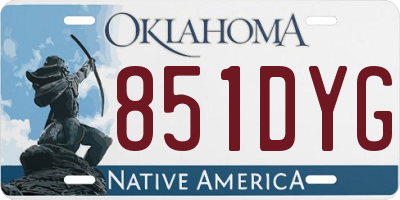 OK license plate 851DYG