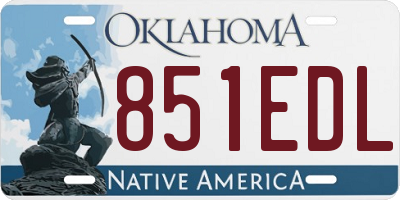 OK license plate 851EDL