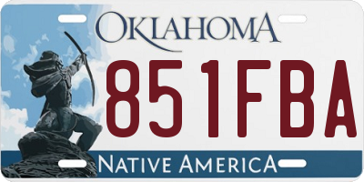 OK license plate 851FBA