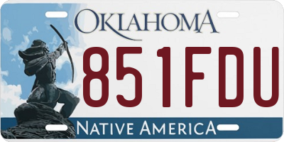 OK license plate 851FDU