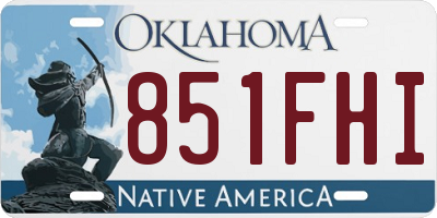 OK license plate 851FHI