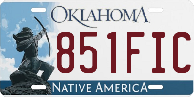 OK license plate 851FIC