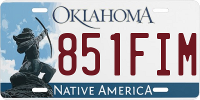 OK license plate 851FIM