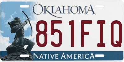 OK license plate 851FIQ