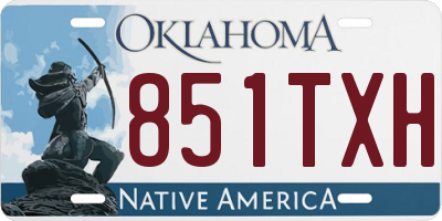 OK license plate 851TXH