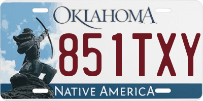 OK license plate 851TXY