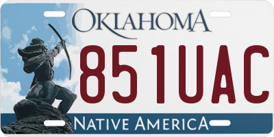 OK license plate 851UAC