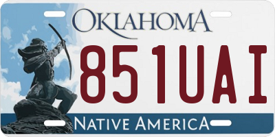 OK license plate 851UAI