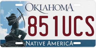 OK license plate 851UCS
