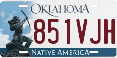 OK license plate 851VJH