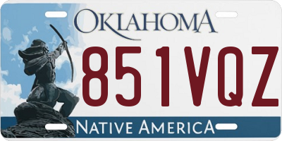 OK license plate 851VQZ