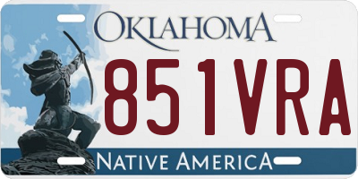 OK license plate 851VRA