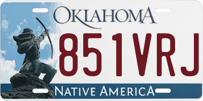 OK license plate 851VRJ