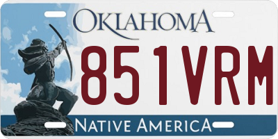 OK license plate 851VRM