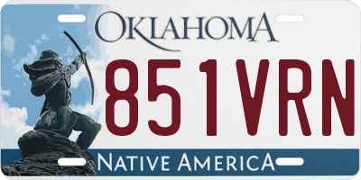 OK license plate 851VRN