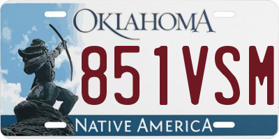 OK license plate 851VSM