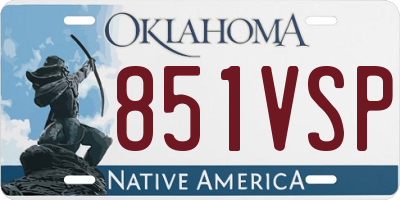 OK license plate 851VSP