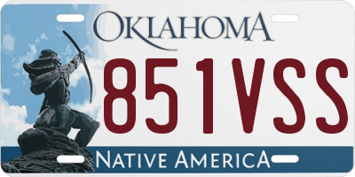 OK license plate 851VSS