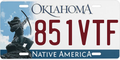 OK license plate 851VTF