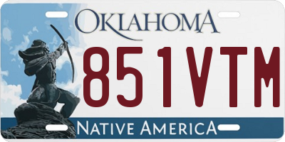 OK license plate 851VTM