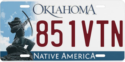 OK license plate 851VTN