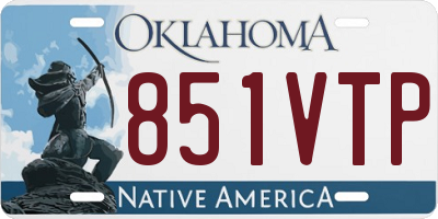 OK license plate 851VTP