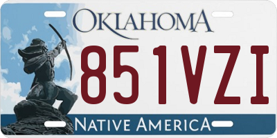 OK license plate 851VZI