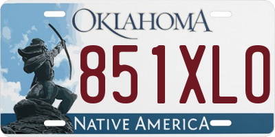 OK license plate 851XLO