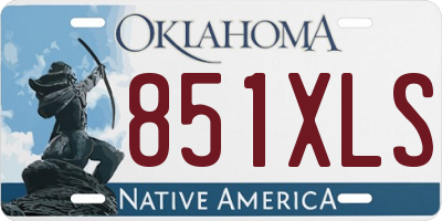 OK license plate 851XLS