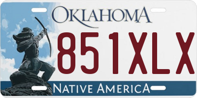 OK license plate 851XLX