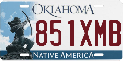 OK license plate 851XMB
