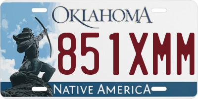 OK license plate 851XMM