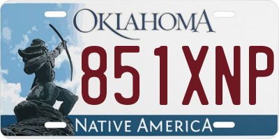 OK license plate 851XNP