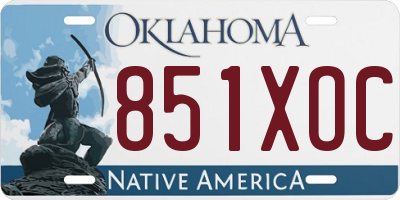 OK license plate 851XOC