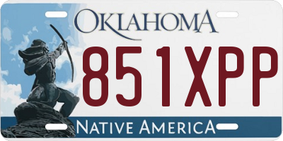 OK license plate 851XPP