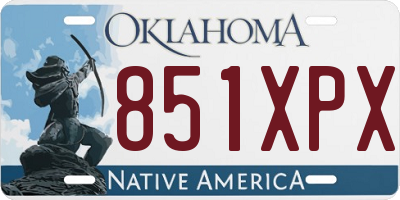 OK license plate 851XPX