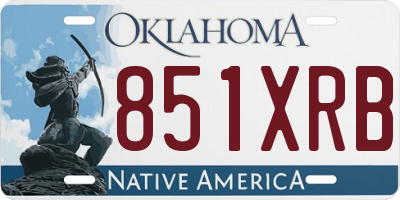OK license plate 851XRB