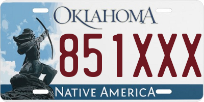 OK license plate 851XXX