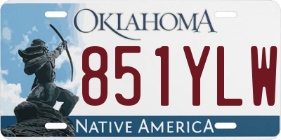 OK license plate 851YLW