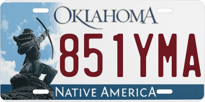 OK license plate 851YMA