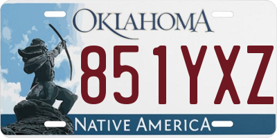 OK license plate 851YXZ