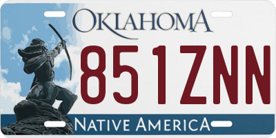OK license plate 851ZNN