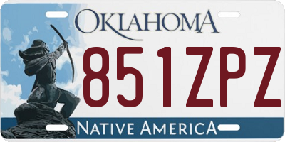OK license plate 851ZPZ