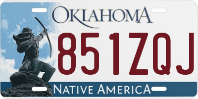 OK license plate 851ZQJ