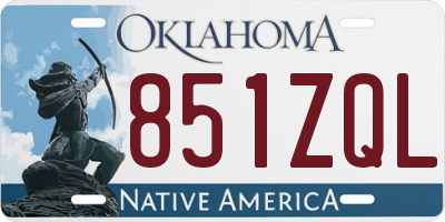 OK license plate 851ZQL